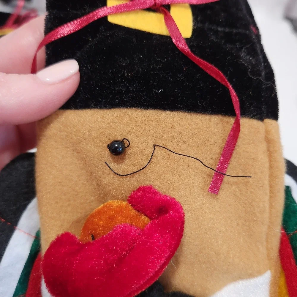 12pc Thanksgiving Turkey Treat Bags Felt Pilgrim Hat Holiday‎ Party Favors Brown